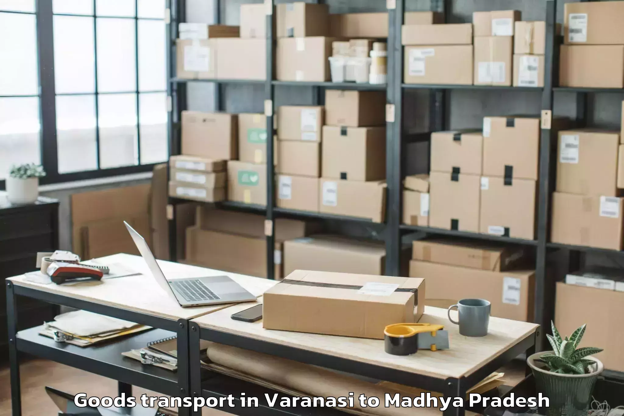 Varanasi to Suwasra Goods Transport